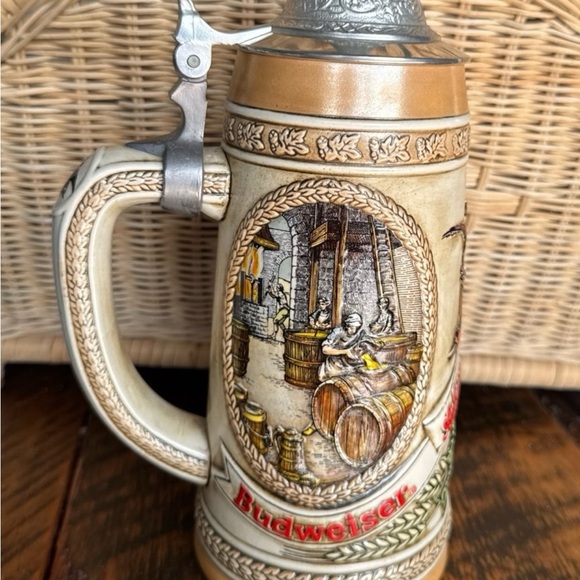 Budweiser Other - Vintage Anheuser-Busch A series Limited Edition Lidded Beer Stein w/Pewter Lid